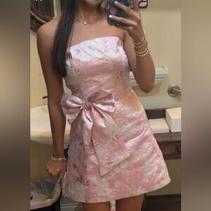 Chic Pink Floral Mini Dress